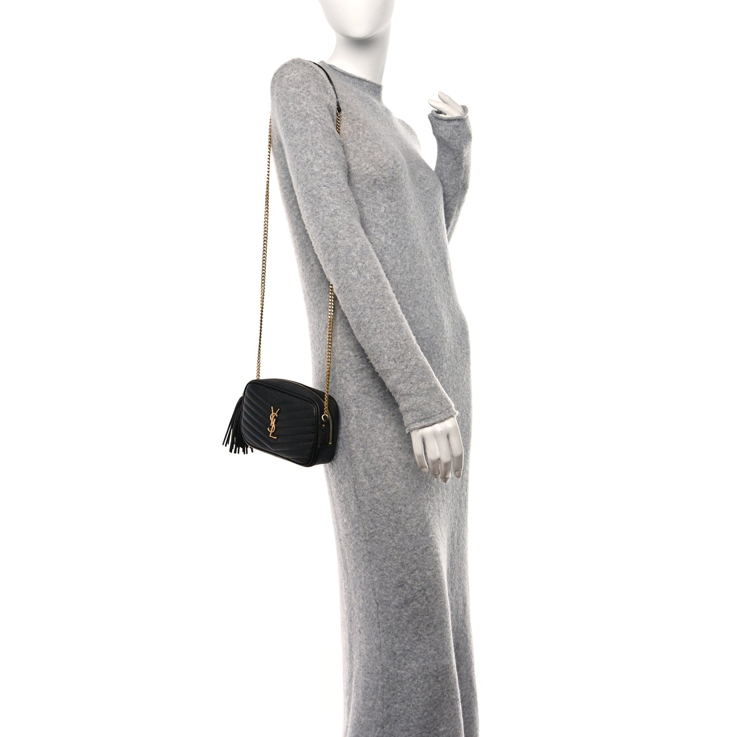 Grain De Poudre Matelasse Monogram Mini Lou Camera Bag Black