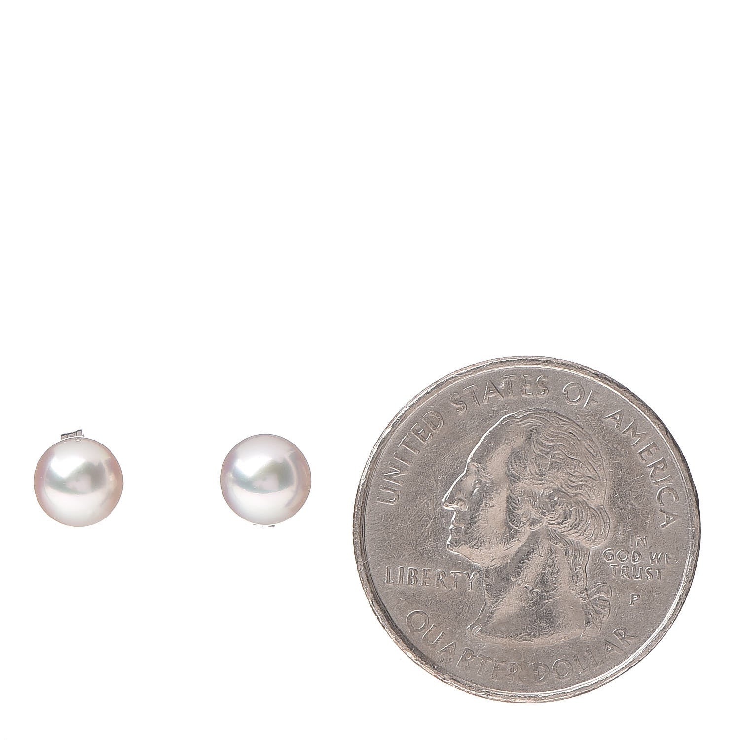 Mikimoto 18K White Gold 6-6.5mm AAA Pearl Stud Earrings 2 of 4