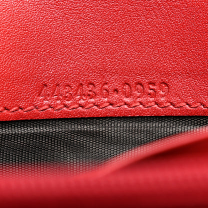 Gucci Calfskin Matelasse GG Marmont Continental Wallet Hibiscus Red 7 of 12