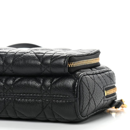 Christian Dior Supple Calfskin Caro Double Pouch Black 9 of 9