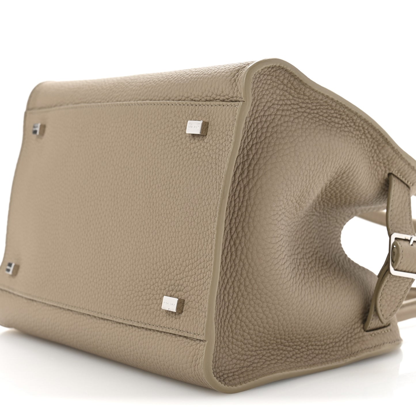 Grained Calfskin Soft Margaux 10 Bag Dark Taupe