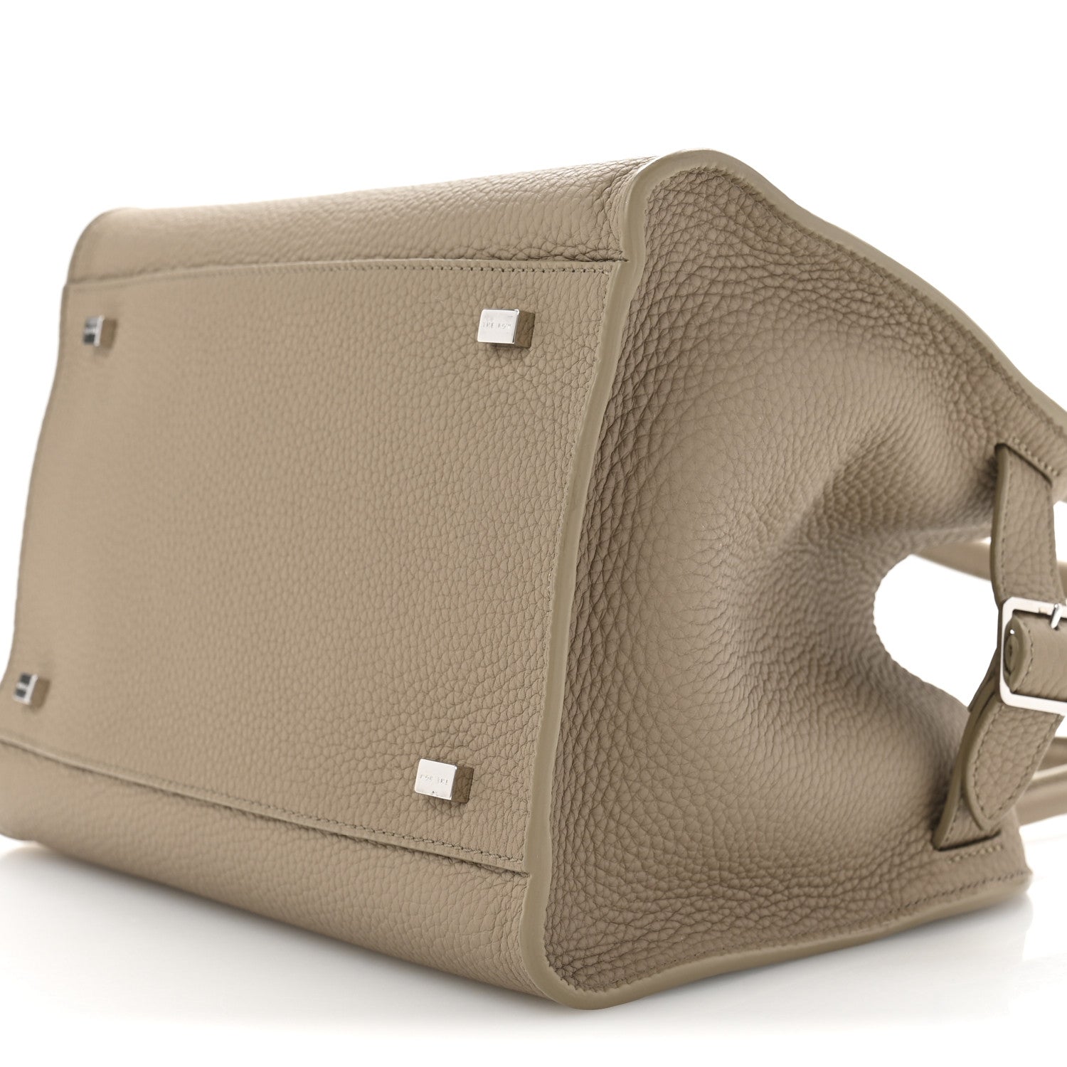 The Row Grained Calfskin Soft Margaux 10 Bag Dark Taupe 9 of 12
