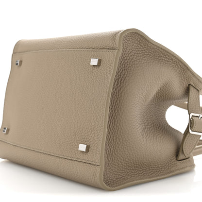 The Row Grained Calfskin Soft Margaux 10 Bag Dark Taupe 9 of 12