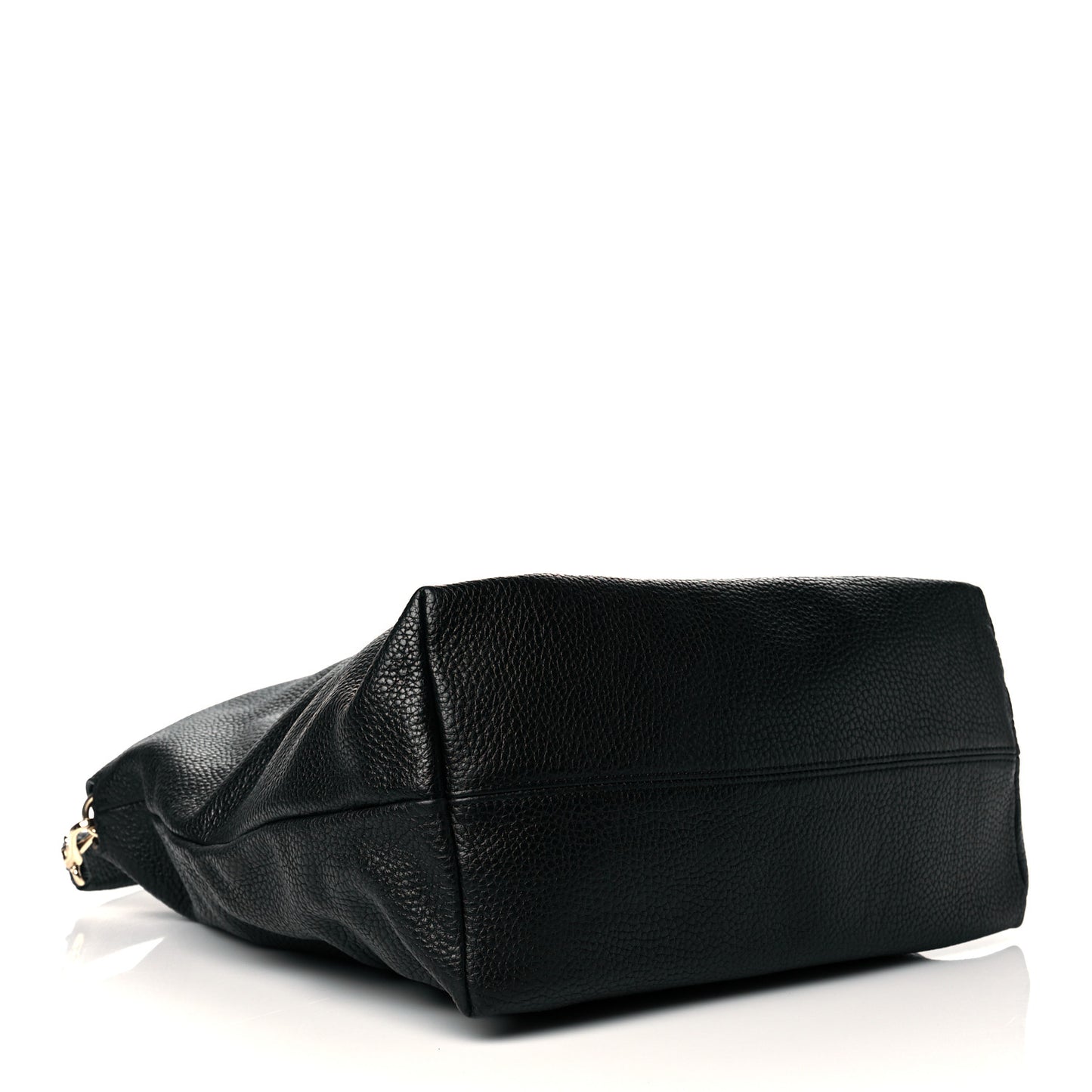 London Grainy Calfskin Medium Cale Hobo Black