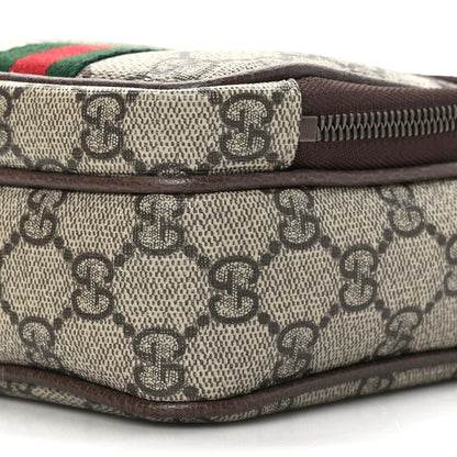 Gucci GG Supreme Monogram Web Mini Ophidia Double Zip Messenger Bag Beige New Acero 9 of 9