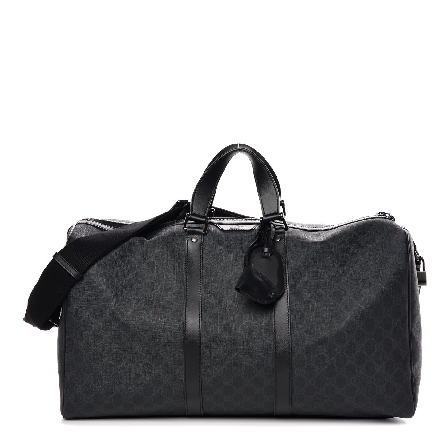 GG Supreme Monogram Medium Carry-On Duffle Bag Black Grey