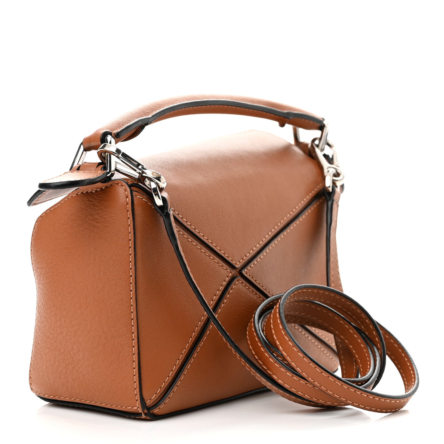 Calfskin Mini Puzzle Bag Tan