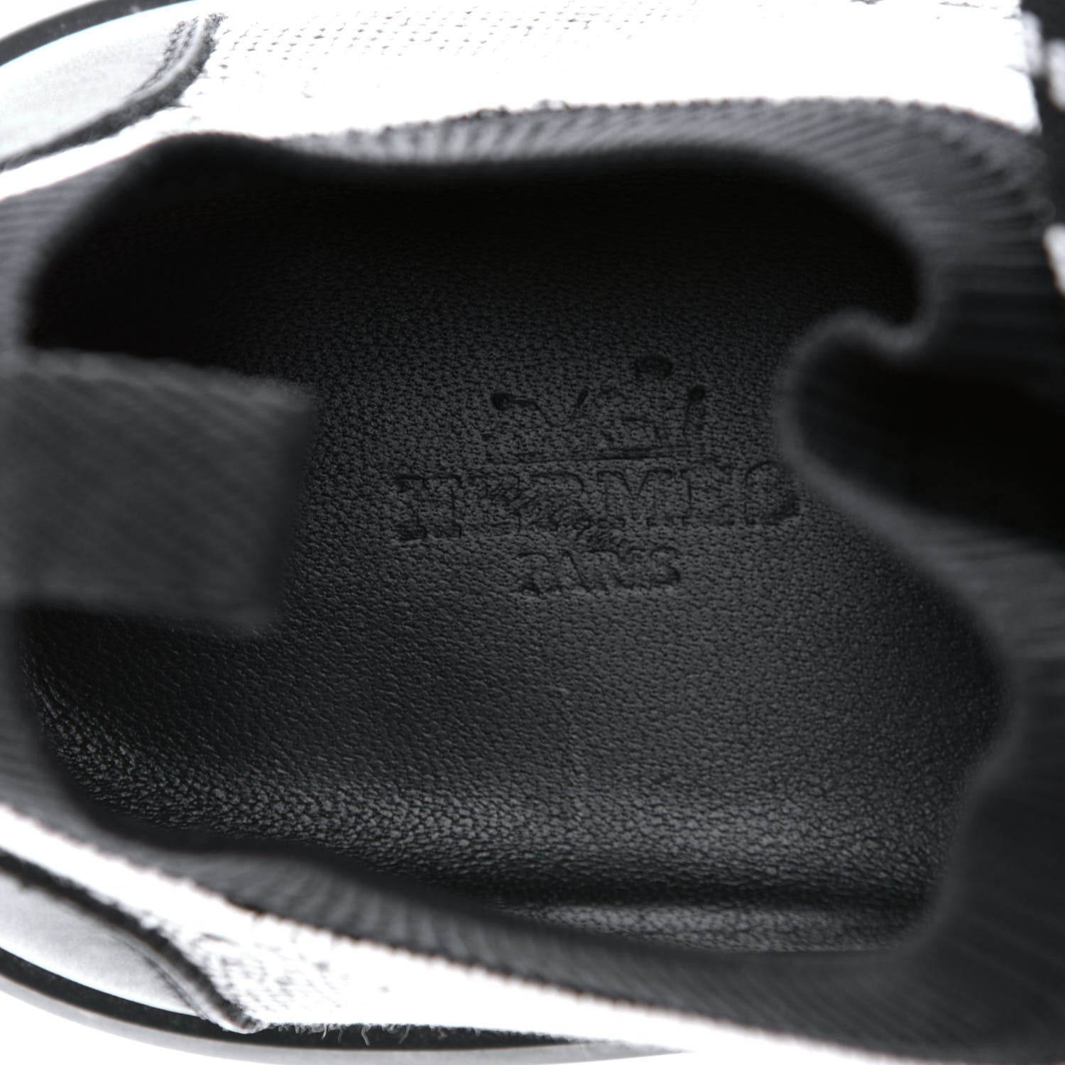 Hermes Knit Bi-Color Womens Addict Sneakers 40 Black White 7 of 8