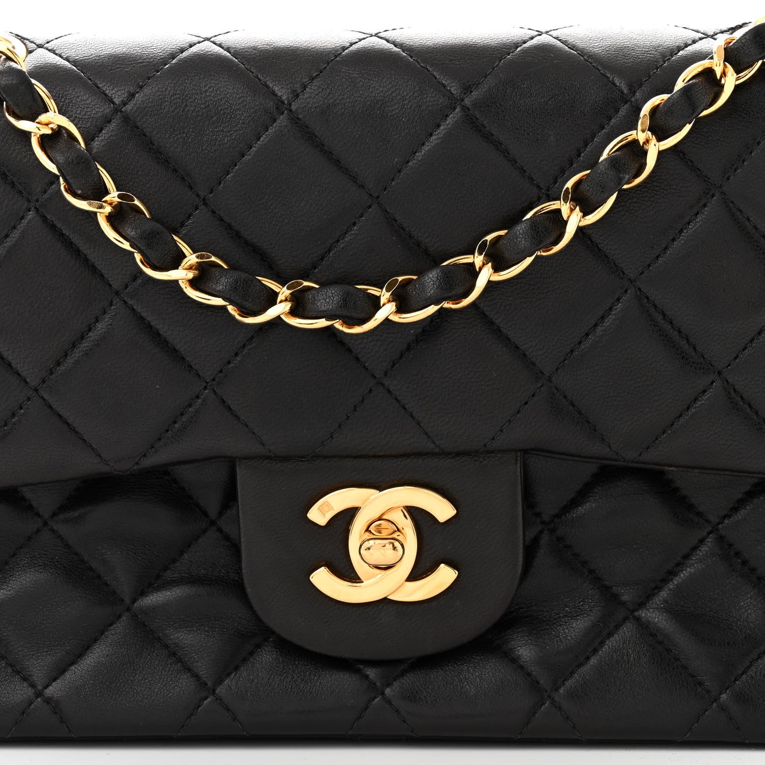 Chanel Lambskin Quilted Small Double Flap Black 9 of 12