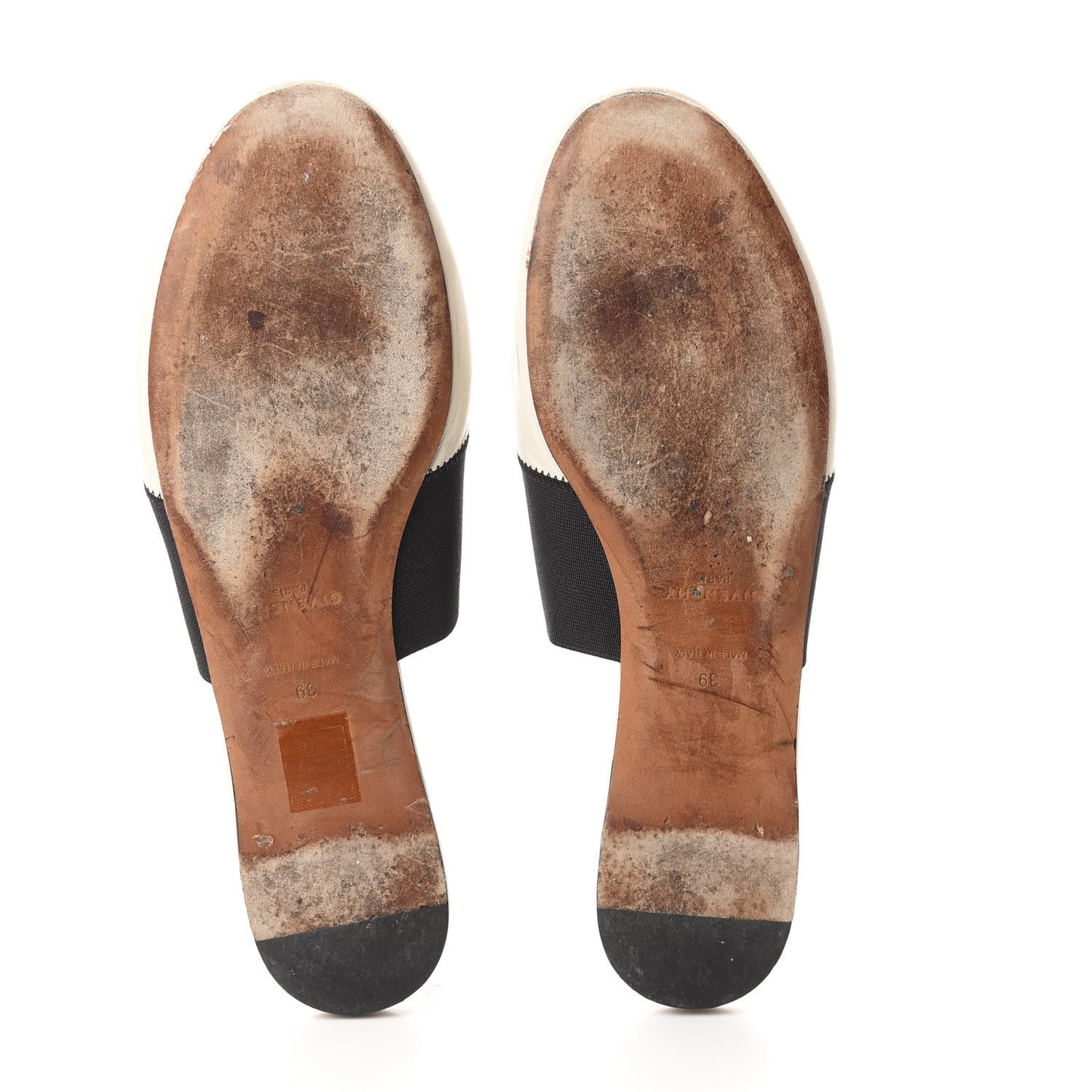 Calfskin Bedford Logo Mule Slides 39 White