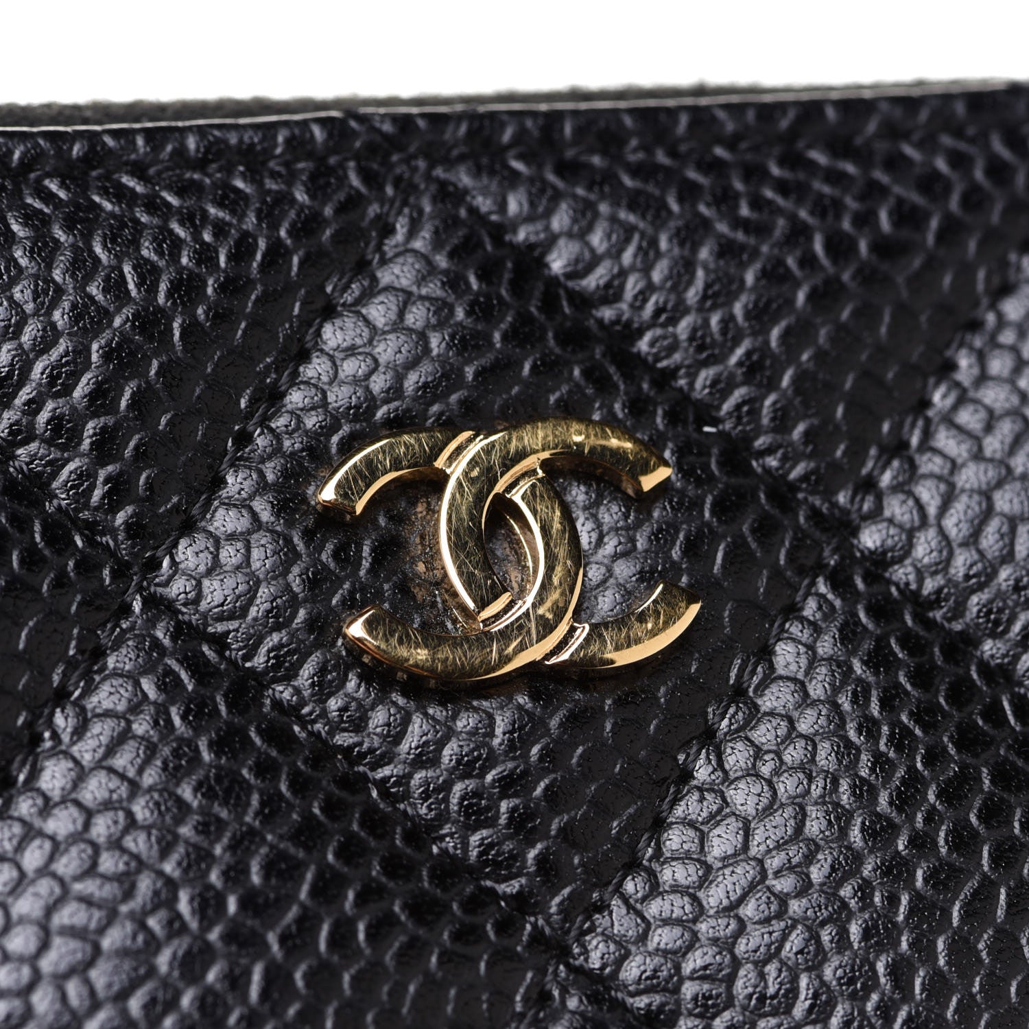 Chanel Caviar Quilted Zip Coin Purse Black 8 of 9