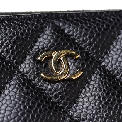 Chanel Caviar Quilted Zip Coin Purse Black 8 of 9