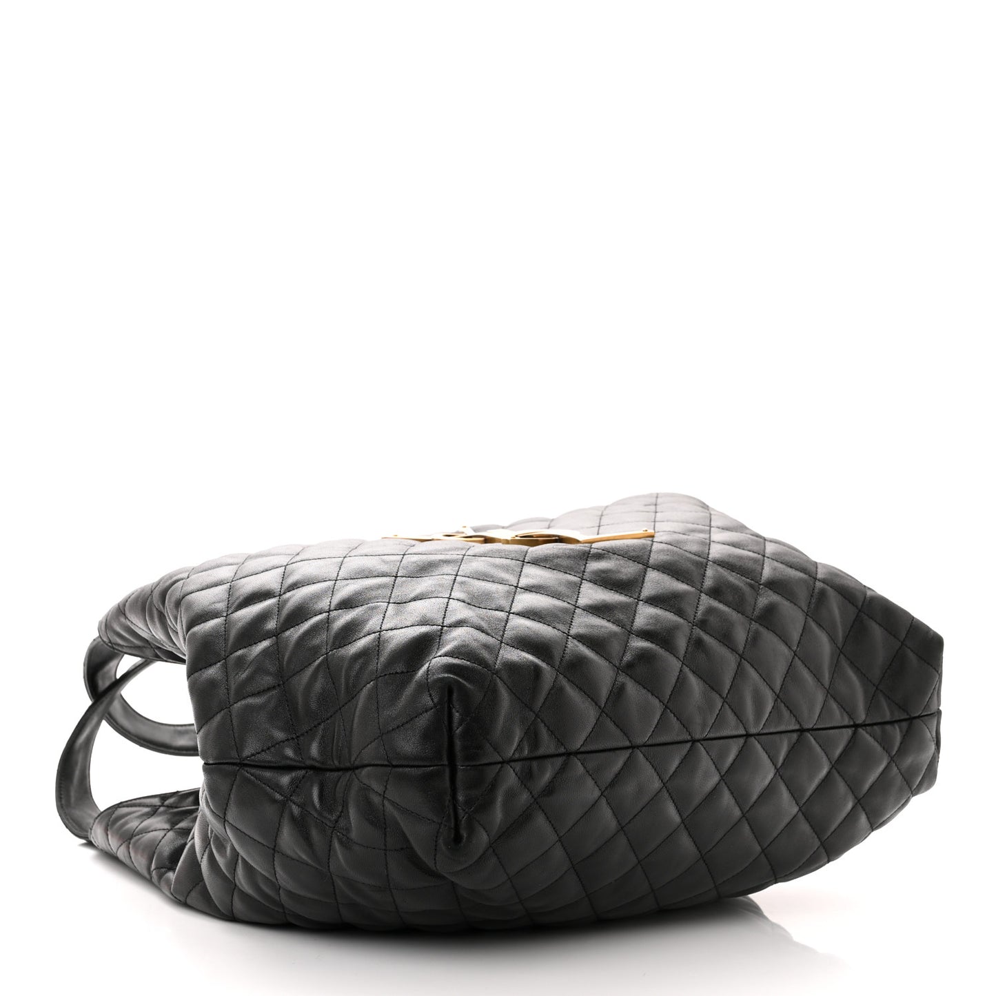 Lambskin Quilted Maxi Icare Shopping Tote Black