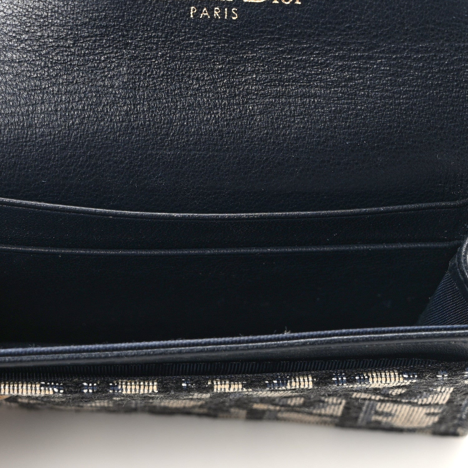 Christian Dior Oblique Saddle Card Holder Blue 7 of 12