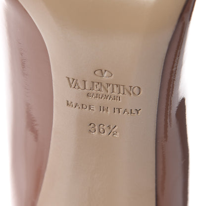 Valentino Garavani Patent Rockstud New Plain 100mm Pumps 36.5 Brownish 7 of 9