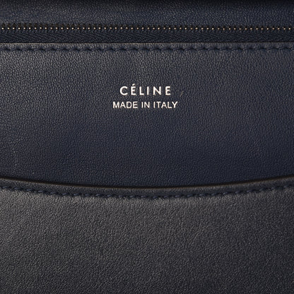 Celine Smooth Calfskin Oval Clutch Navy 7 of 8