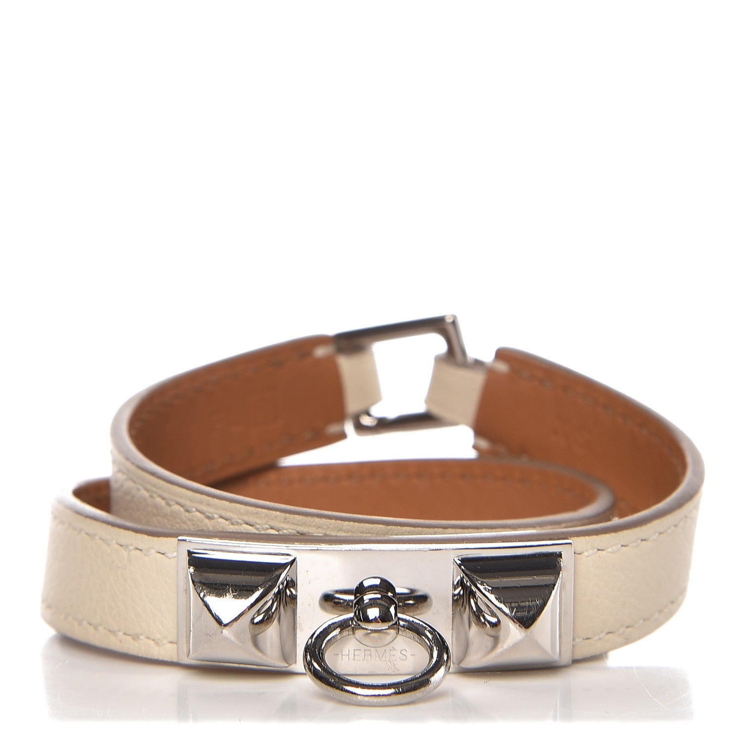 Hermes Swift Rivale Double Tour Bracelet XS Craie 1 of 6