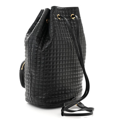 Celine Calfskin Quilted Medium C Backpack Black 3 of 10