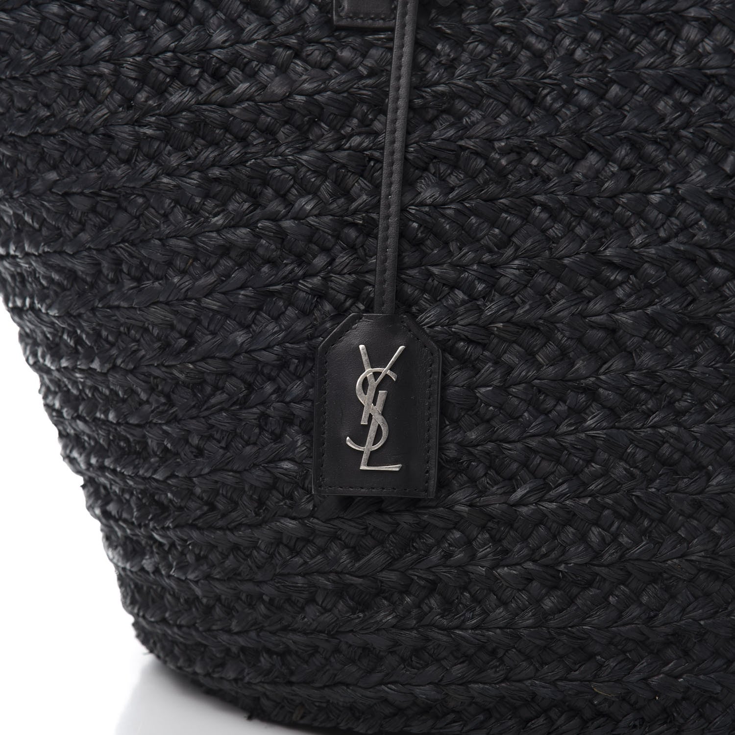 Saint Laurent Raffia Medium Panier Bag Black 10 of 11