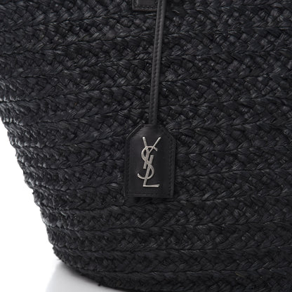 Saint Laurent Raffia Medium Panier Bag Black 10 of 11