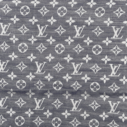 Louis Vuitton Silk Wool Monogram Denim Shawl Blue 3 of 4