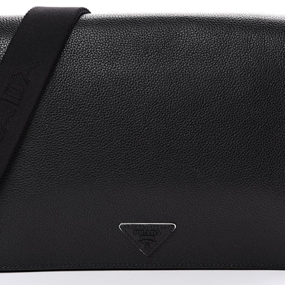 Prada Vitello Phenix Messenger Satchel Black 8 of 10