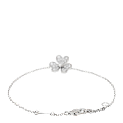 Van Cleef & Arpels 18K White Gold Diamond Mini Frivole Pave Bracelet 2 of 3
