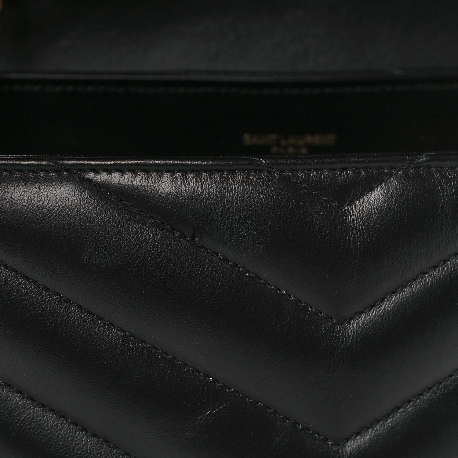 Saint Laurent Calfskin Y Quilted Monogram Medium Loulou Chain Satchel Black 10 of 10