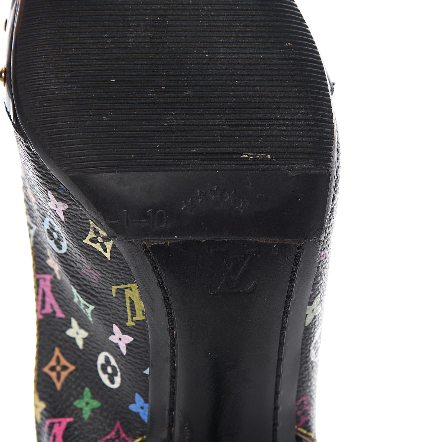 Louis Vuitton Multicolor Slingback Pumps 39 Black 9 of 14