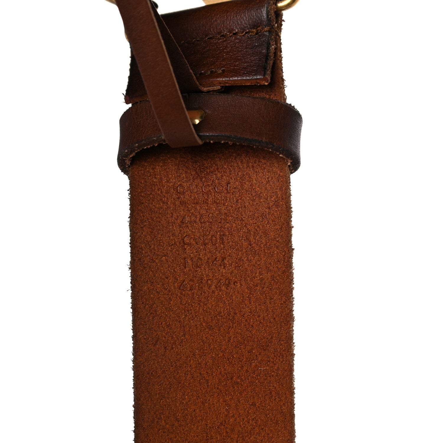 Gucci Faded Calfskin Double G 40mm Belt 110 44 Cuir 3 of 8