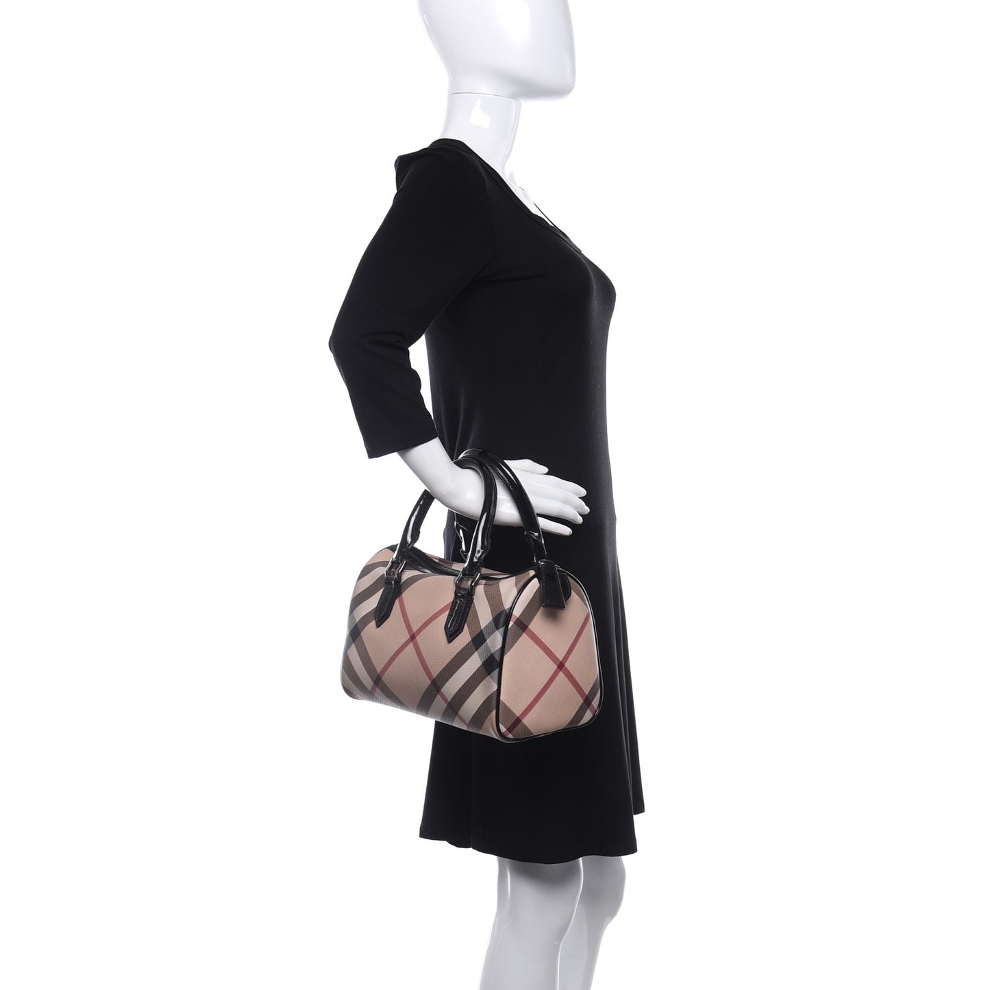 Nova Check Small Chester Bowling Bag Black
