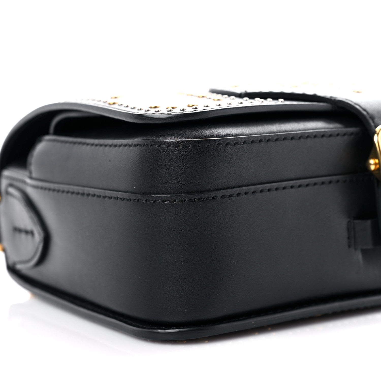 Burberry Calfskin Studded Square Satchel Black 8 of 14
