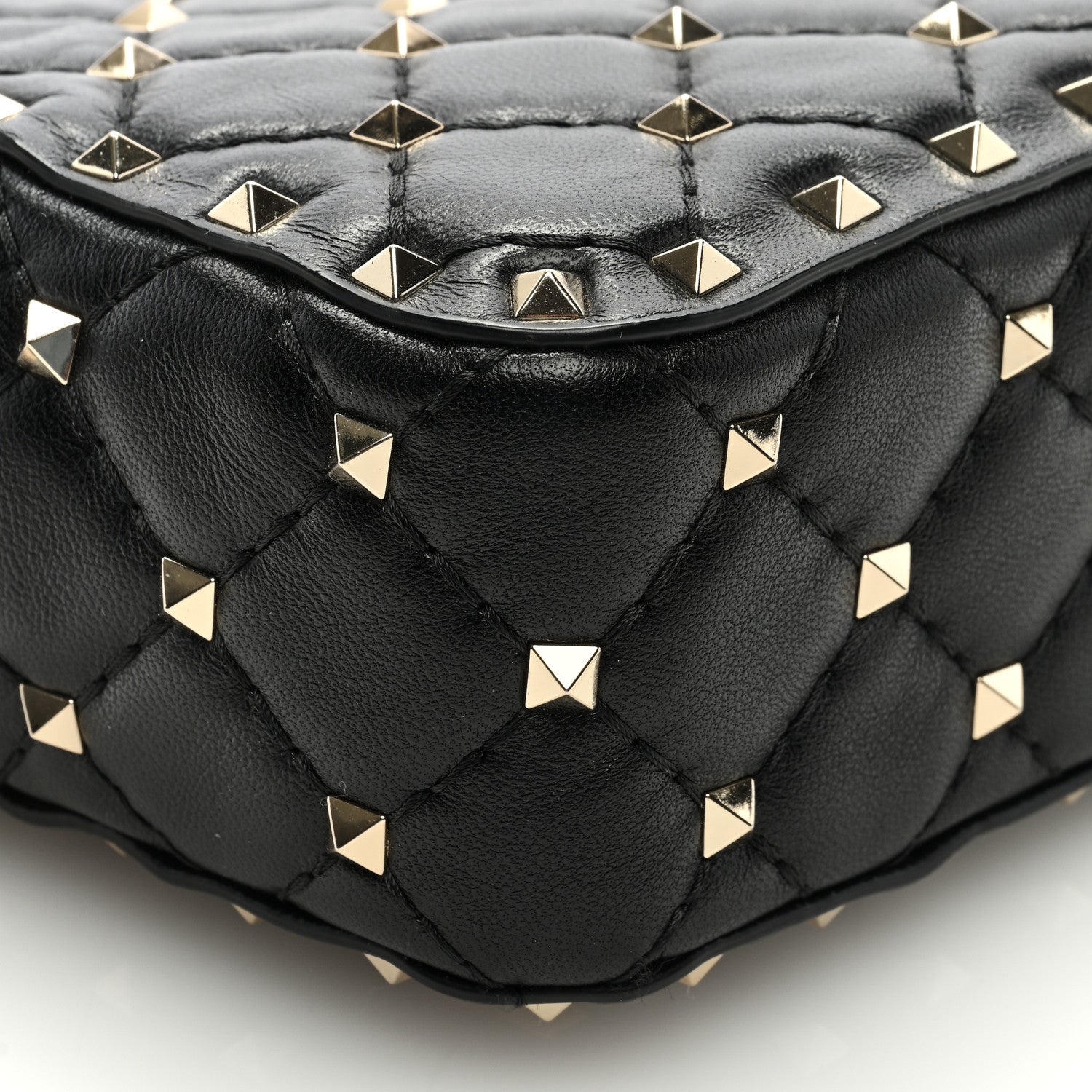 Valentino Garavani Nappa Rockstud Spike Camera Crossbody Bag Black 7 of 8