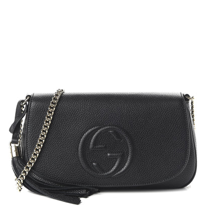 Gucci Pebbled Calfskin Medium Soho Flap Crossbody Black 1 of 10