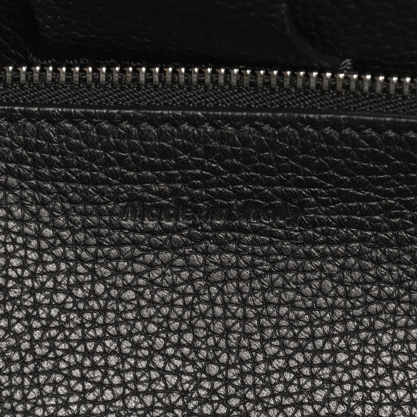Supple Grained Calfskin Small Long Strap Big Bag Black