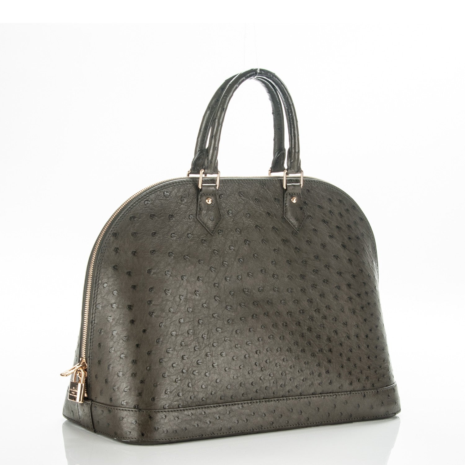 Louis Vuitton Ostrich Alma GM Olive 3 of 7