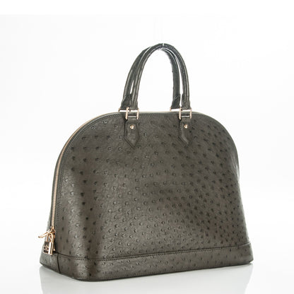 Louis Vuitton Ostrich Alma GM Olive 3 of 7