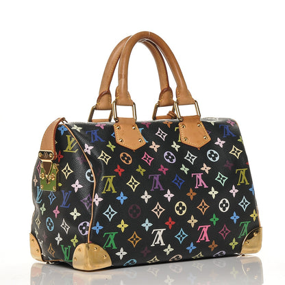 Louis Vuitton Monogram Multicolor Speedy 30 Black 3 of 9