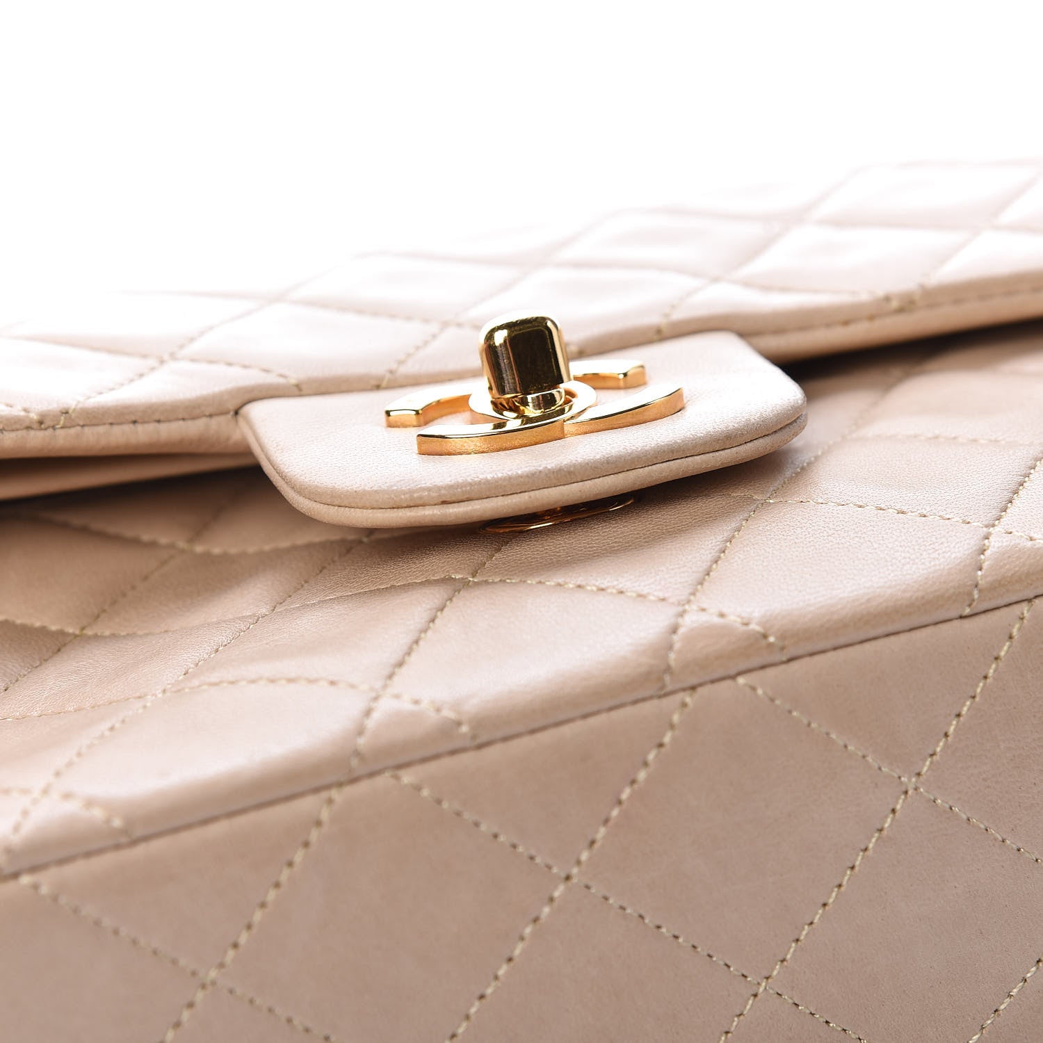 Chanel Lambskin Quilted Small Double Flap Beige 13 of 19