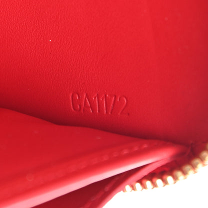 Louis Vuitton Vernis Kusama Infinity Dots Zippy Wallet Red 6 of 8