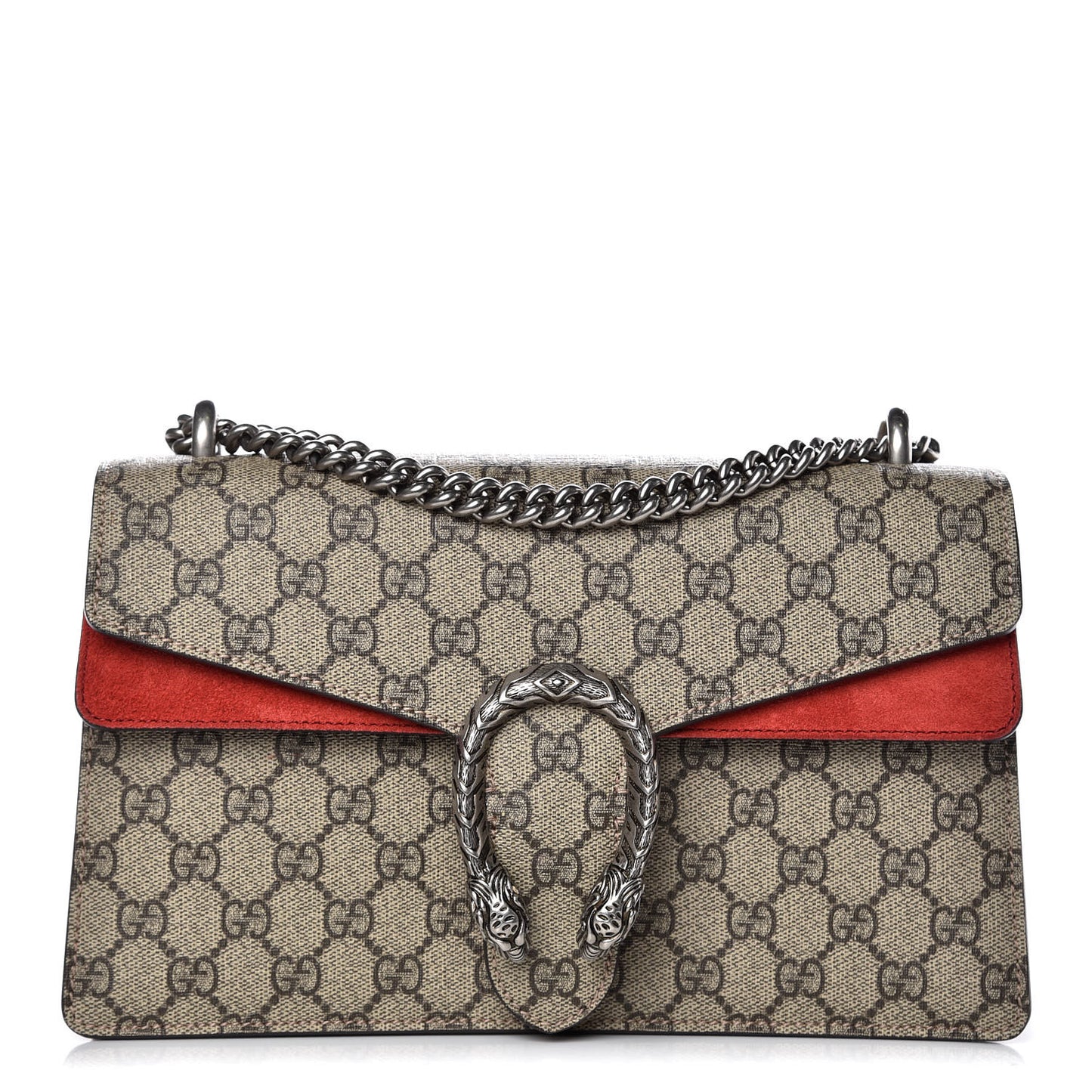 GG Supreme Monogram Small Dionysus Shoulder Bag Red