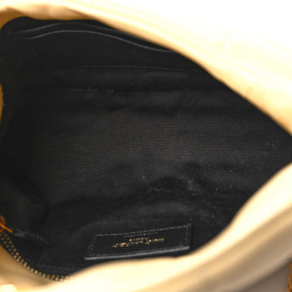 Saint Laurent Lambskin Quilted Toy Loulou Puffer Monogram Chain Satchel Jaune Pale 5 of 13
