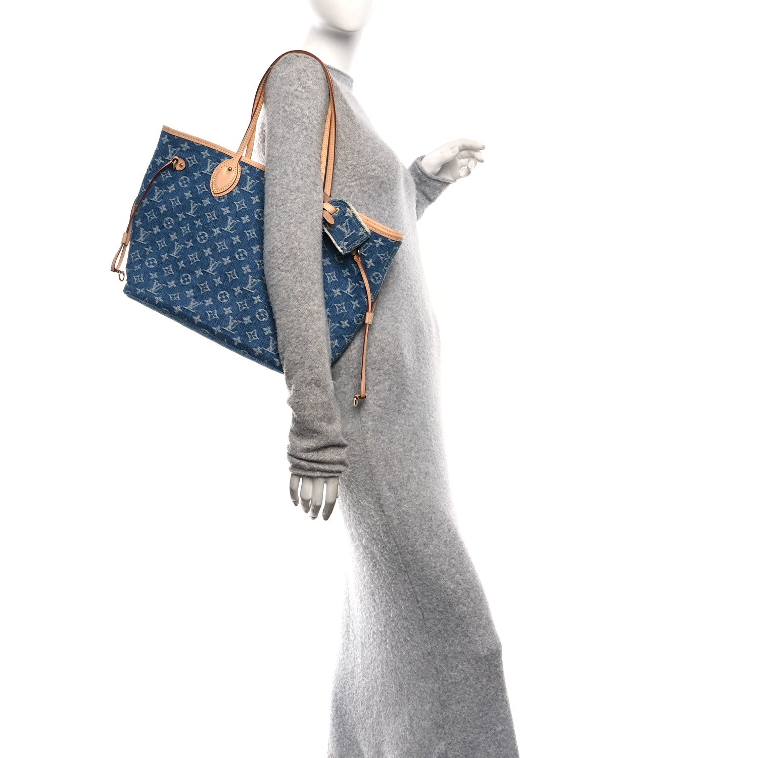 Louis Vuitton Monogram Denim Neo Neverfull MM Blue MM Blue 2 of 10