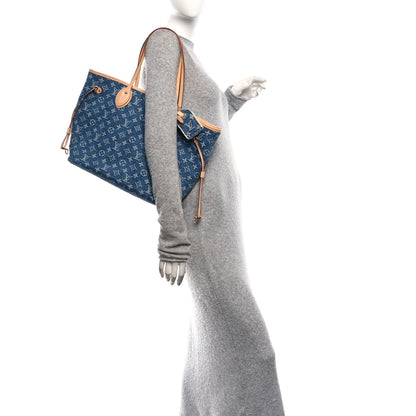 Louis Vuitton Monogram Denim Neo Neverfull MM Blue MM Blue 2 of 10