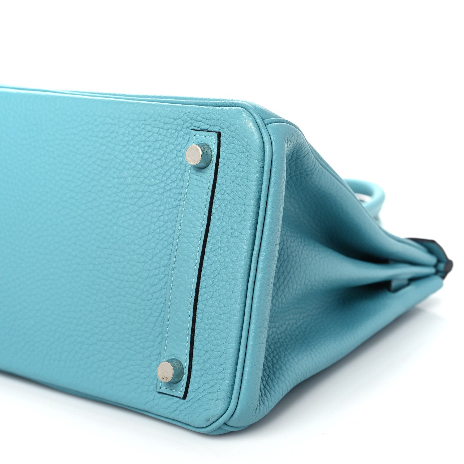 Hermes Taurillon Clemence Birkin 30 Bleu Atoll 10 of 10