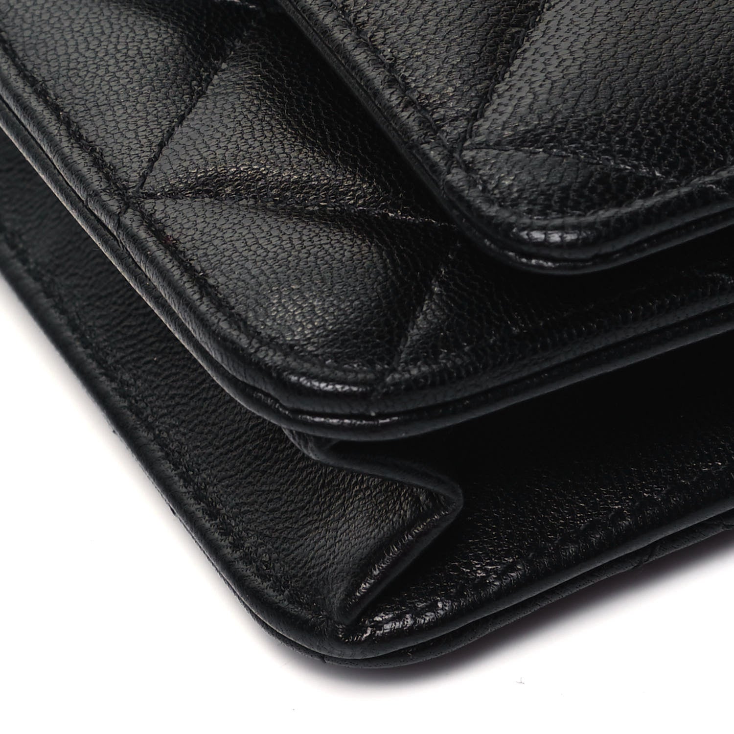Chanel Goatskin Quilted Quilted Like A Wallet Wallet On Chain WOC Black 7 of 7