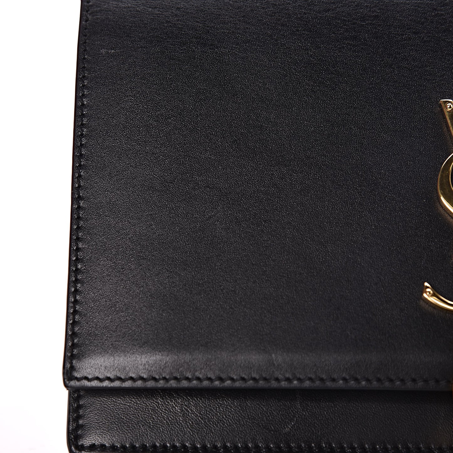 Smooth Calfskin Classic Monogram Kate Tassel Chain Wallet Black