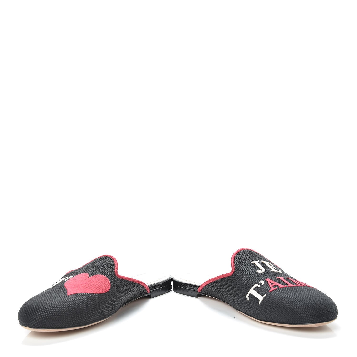 Christian Dior Embroidered Cotton Dioramour Mules 37.5 Black 6 of 16