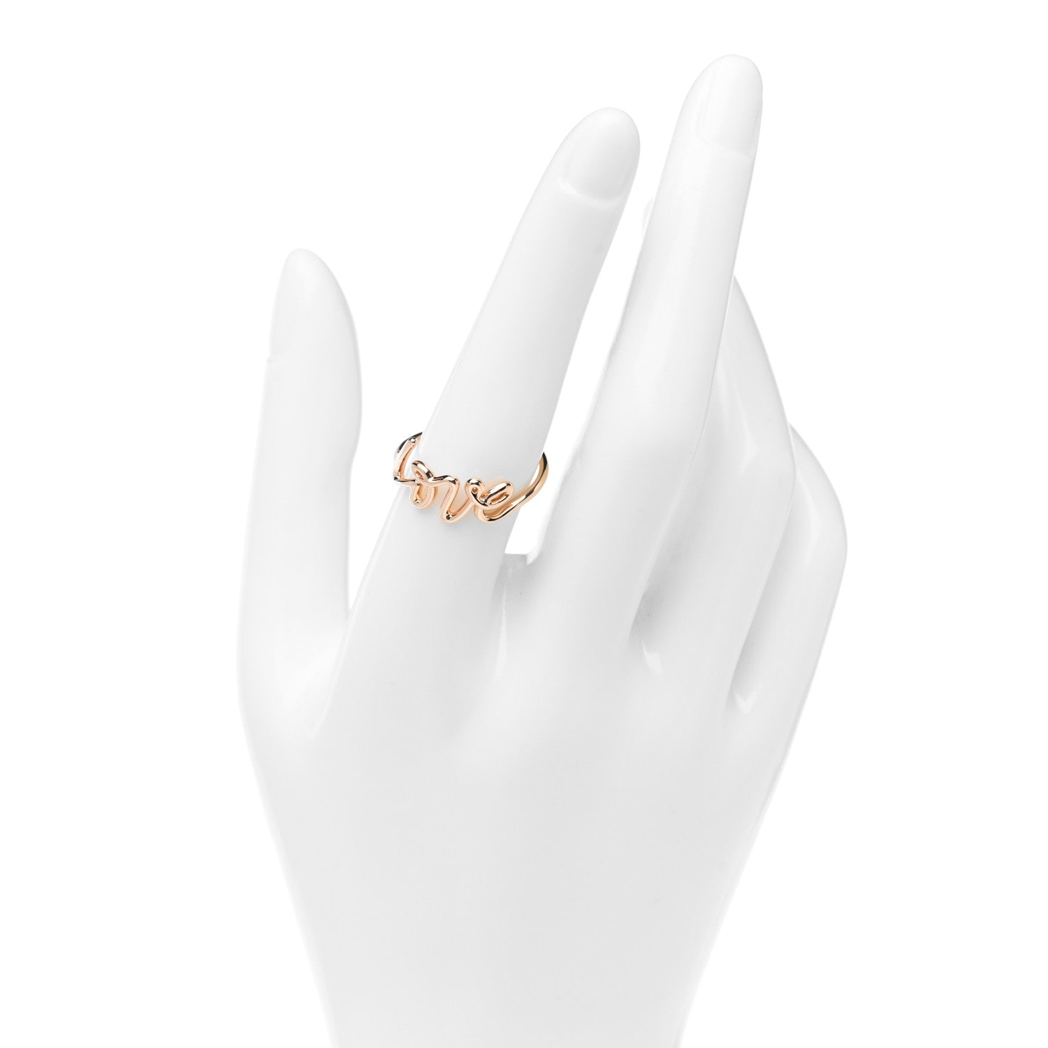 Tiffany 18K Yellow Gold Paloma's Graffiti Love Ring 57 8 2 of 4