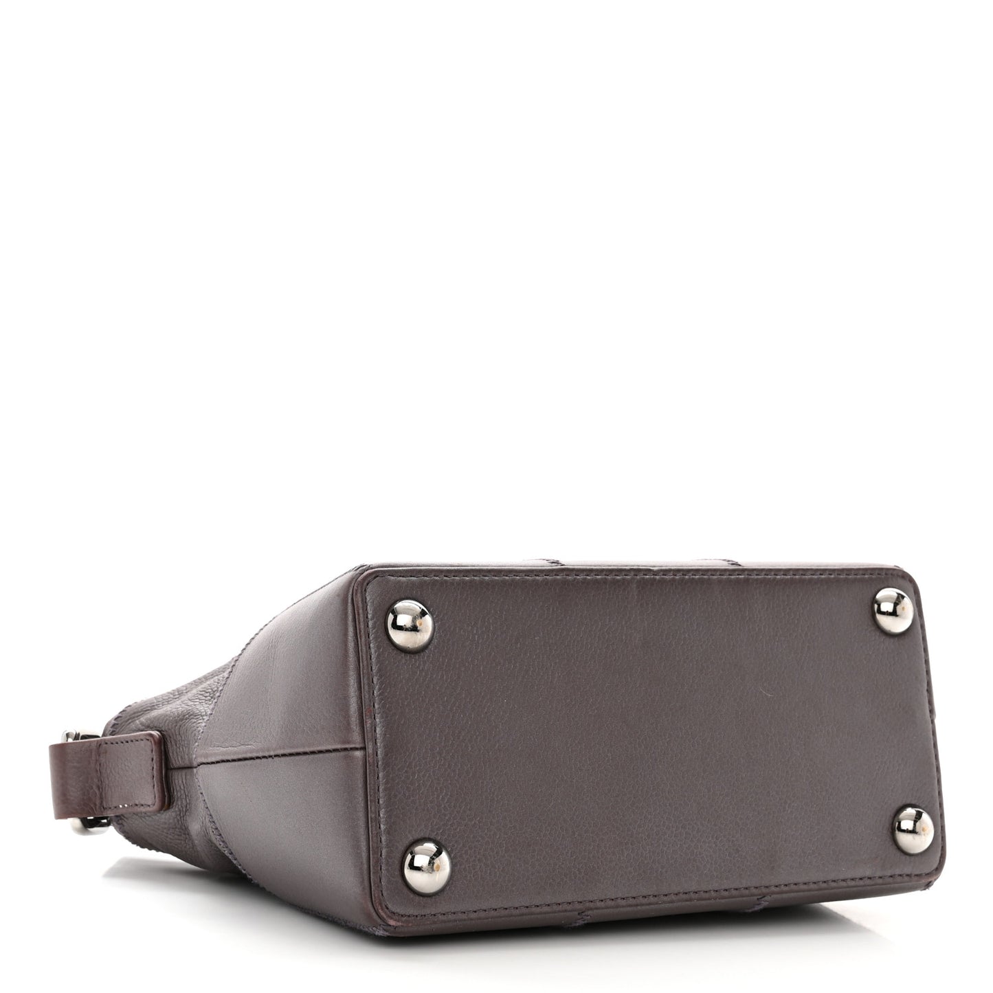 Metallic Caviar Square Stitched Bag Purple